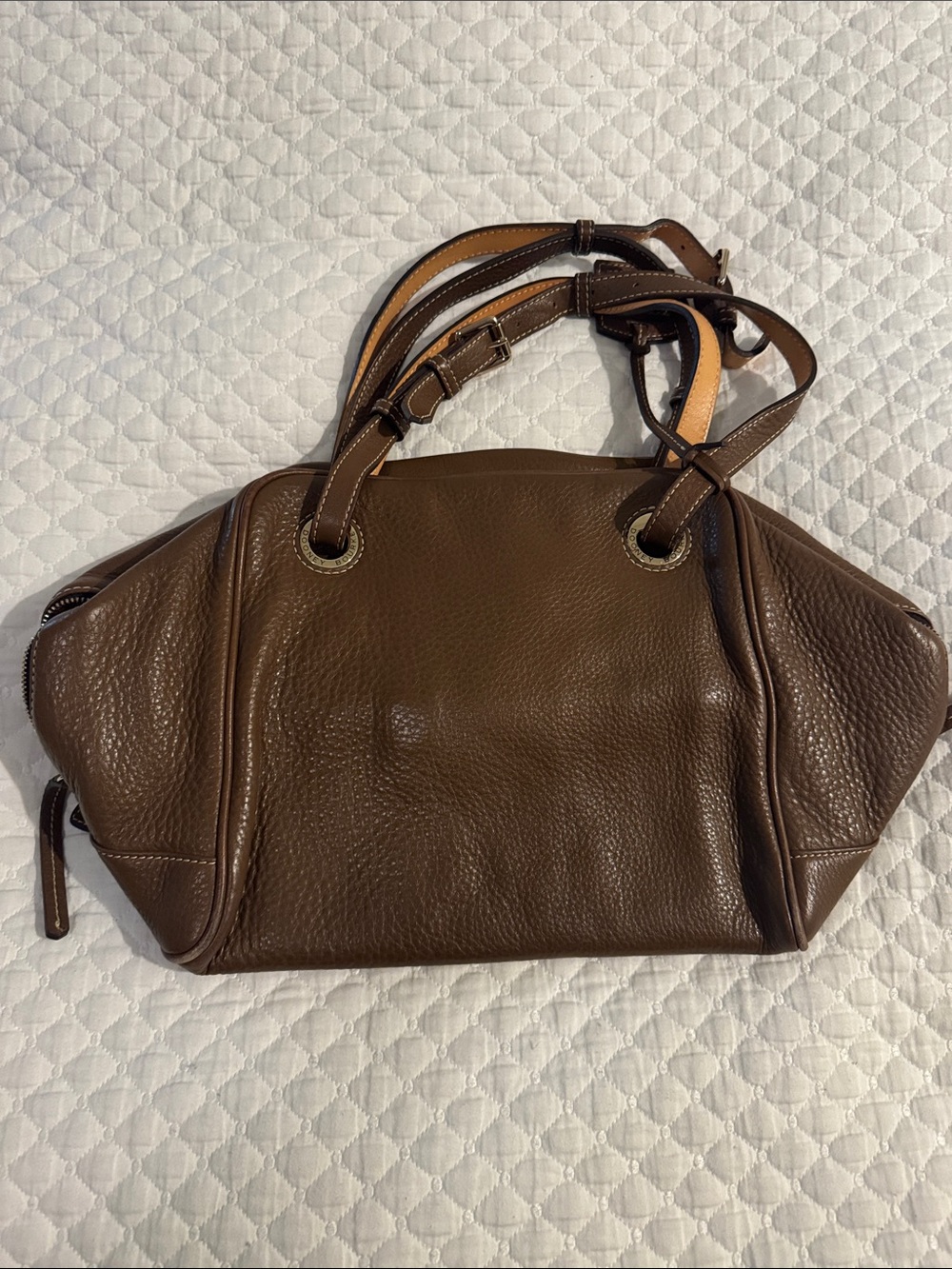 1990’s Classic Dooney and Bourke Brown Leather Shoulder Bag